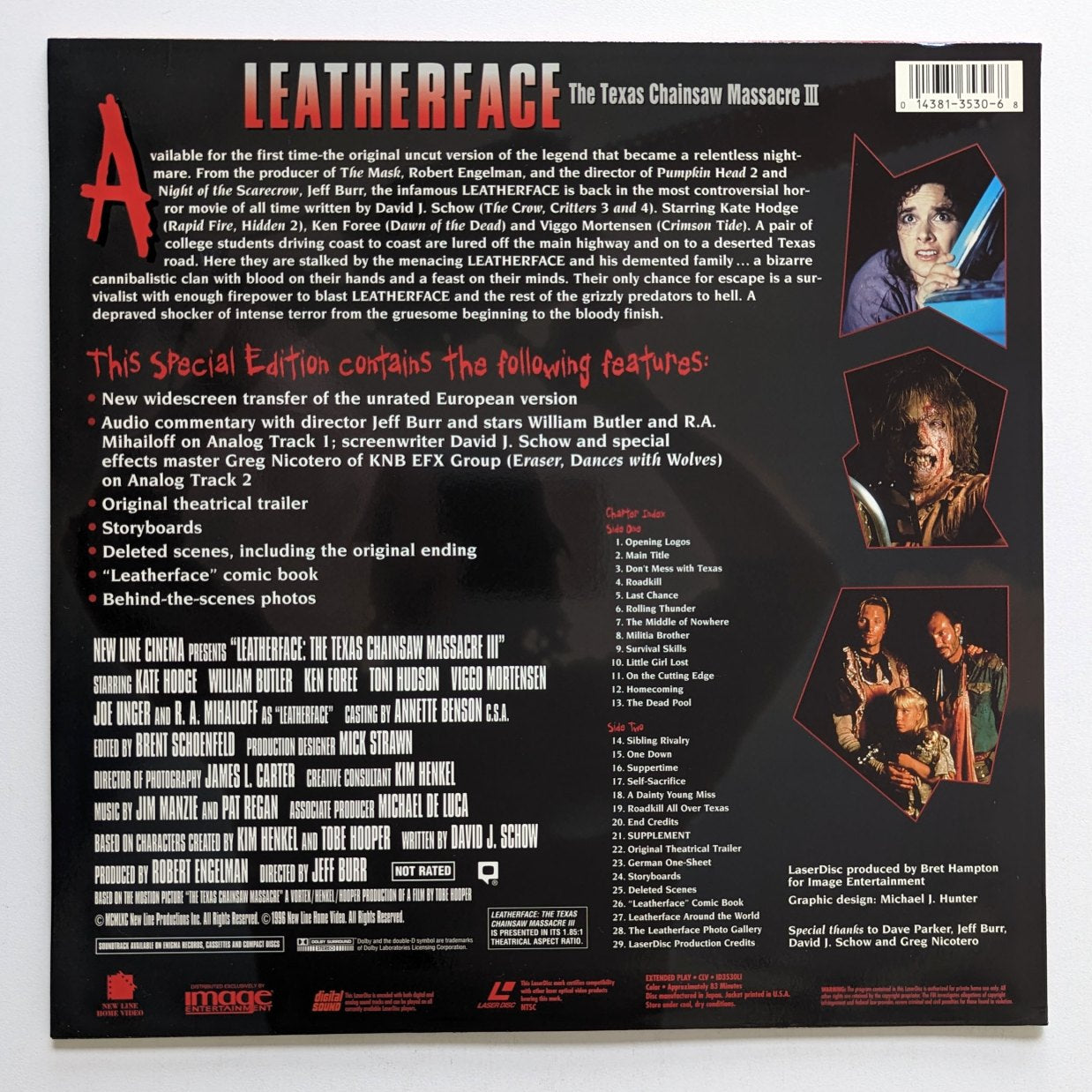 Leatherface: Texas Chainsaw Massacre III (1990) North American Laserdisc