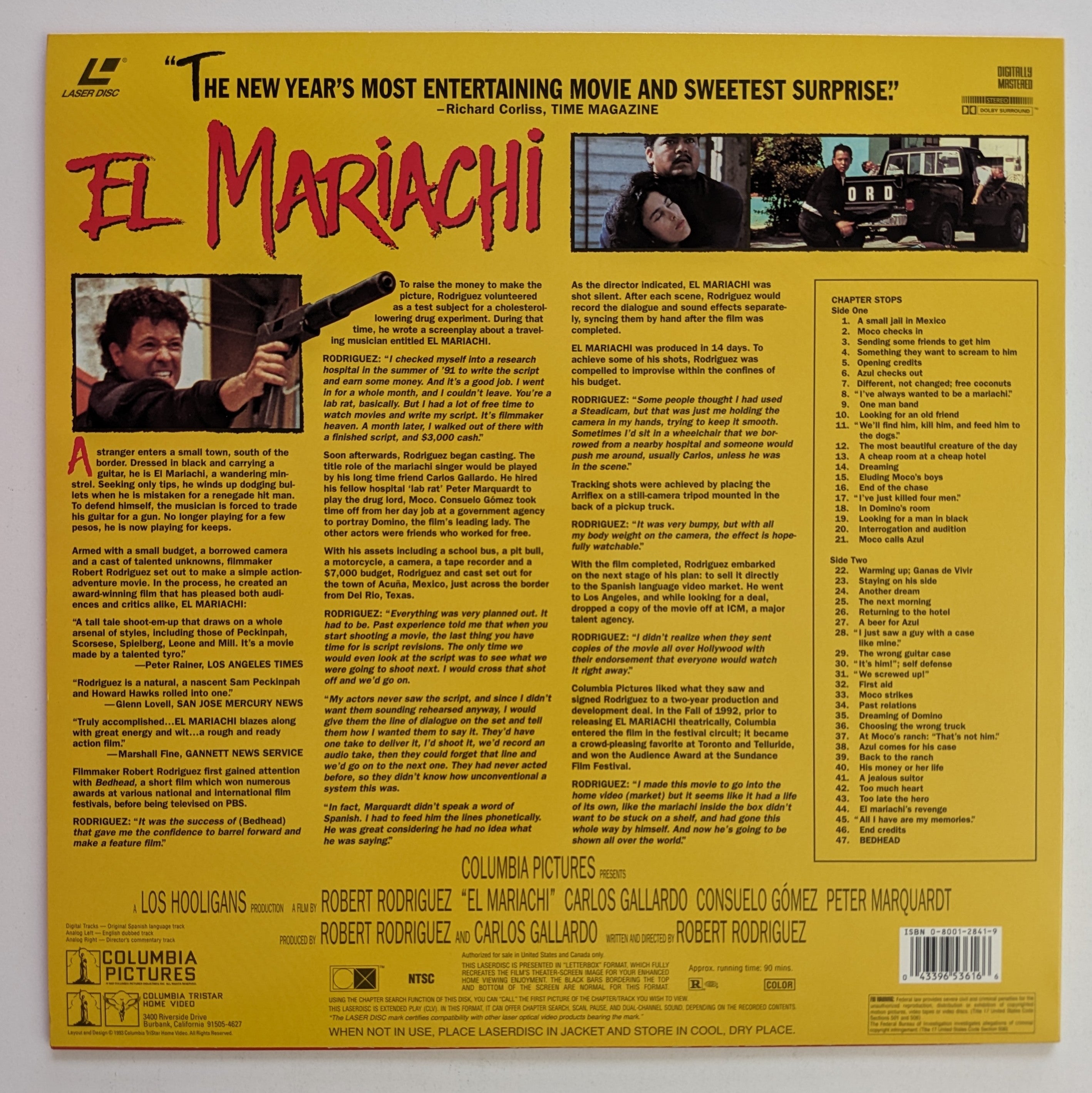 El Mariachi (1992) North American Laserdisc