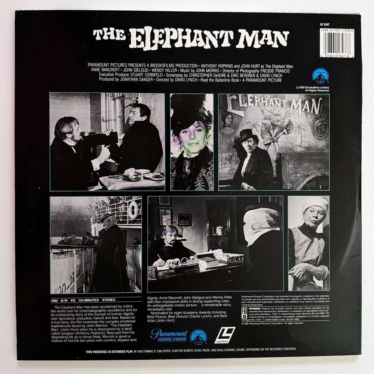 Elephant Man, The (1980) North American Laserdisc