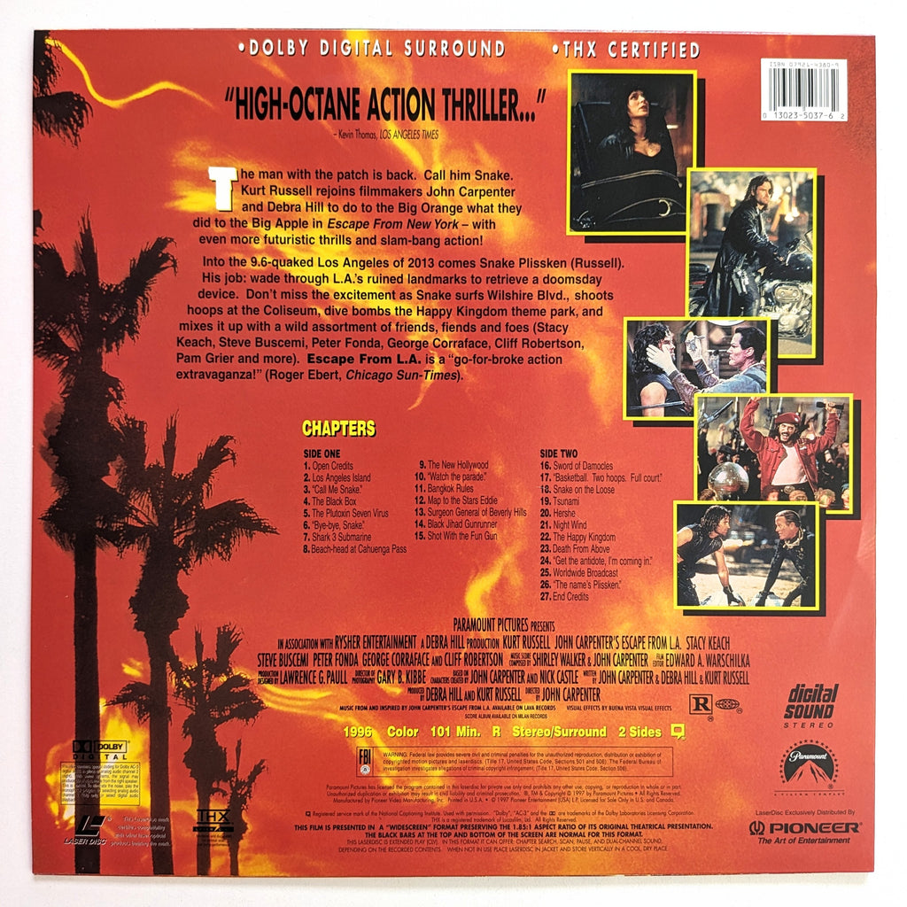Escape from L.A. (1996) North American LaserDisc — product photograph