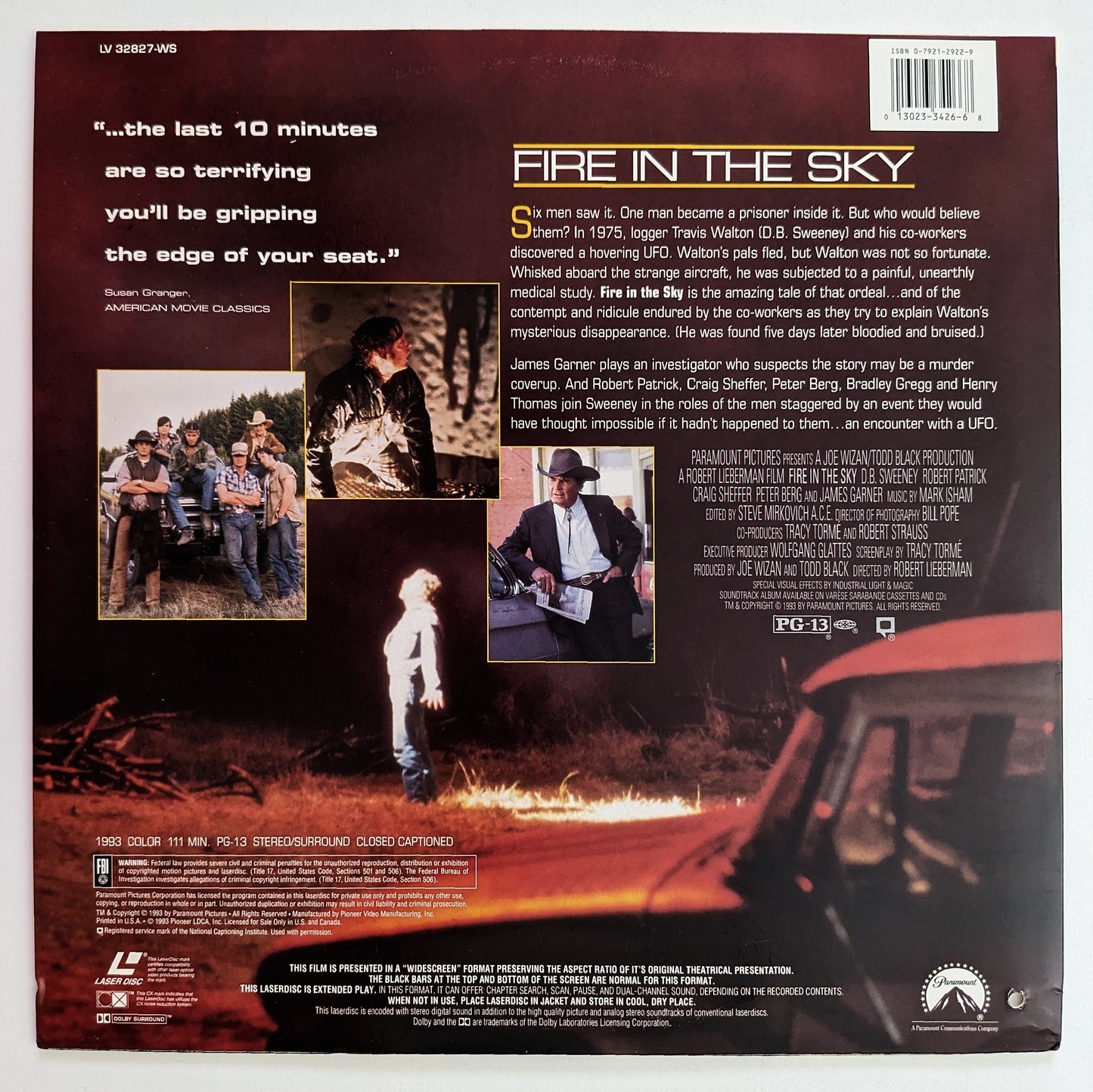 Fire in the Sky (1993) North American Laserdisc