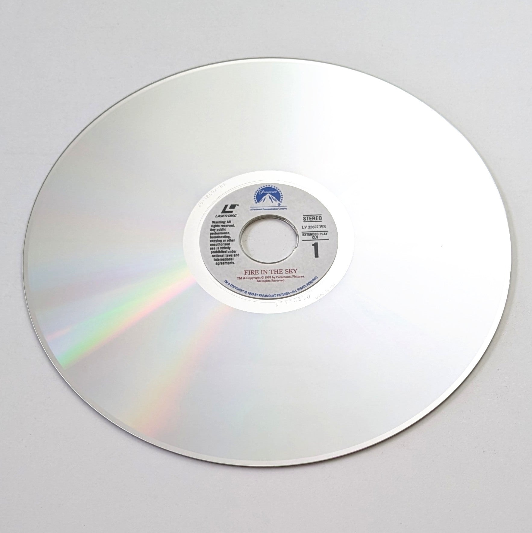 Fire in the Sky (1993) North American Laserdisc