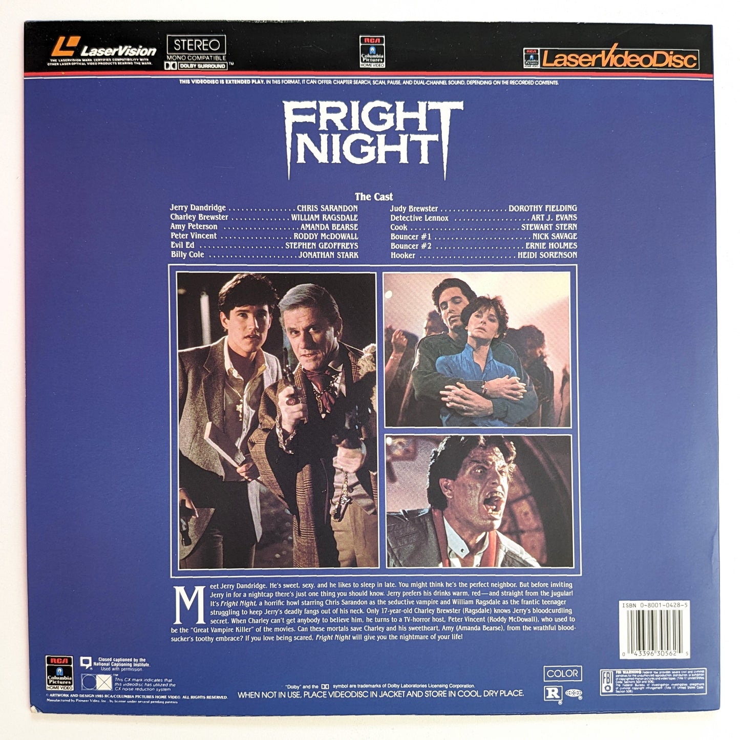 Fright Night (1985) North American Laserdisc