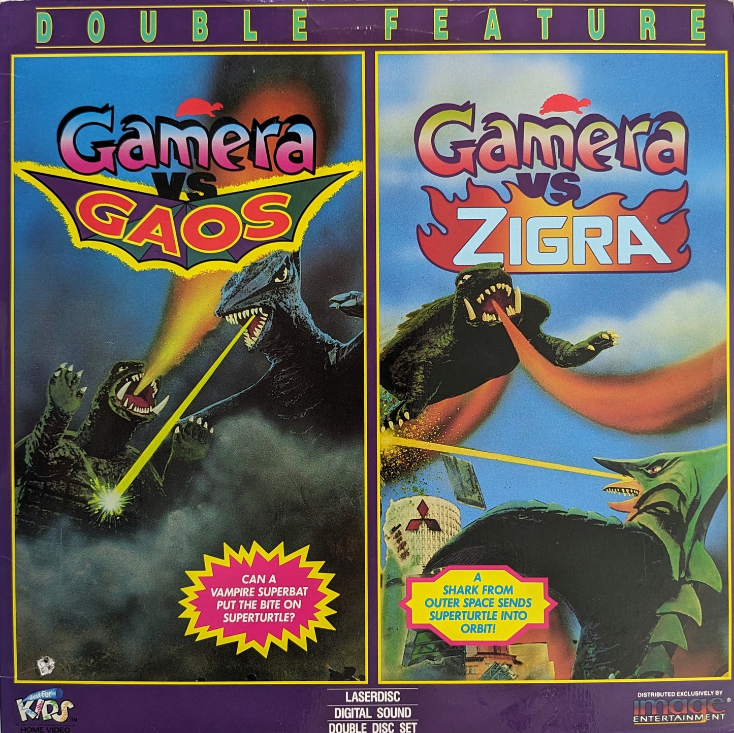 Gamera vs. Gaos and Gamera vs. Zigra double feature (1967 and 1971) North American Laserdisc