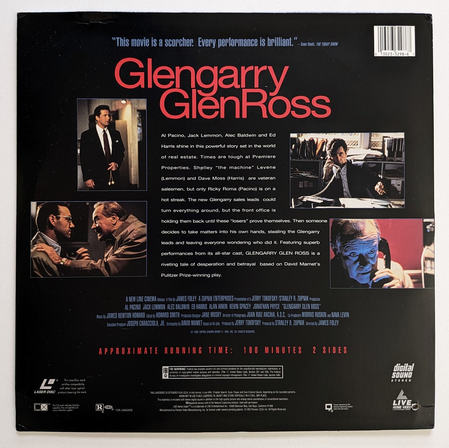 Glengarry Glen Ross (1992) North American Laserdisc