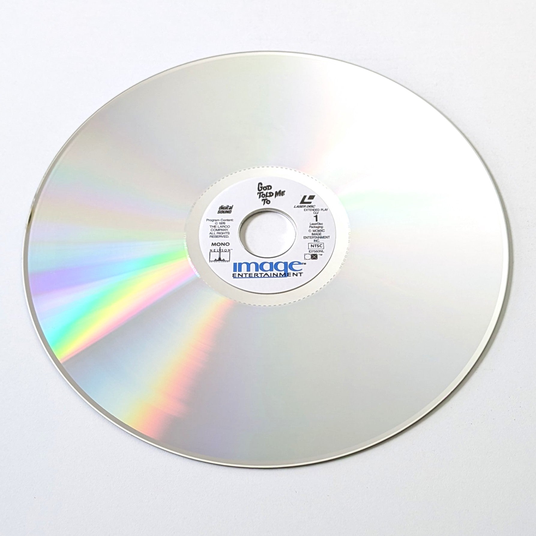 God Told Me To (1976) North American Laserdisc