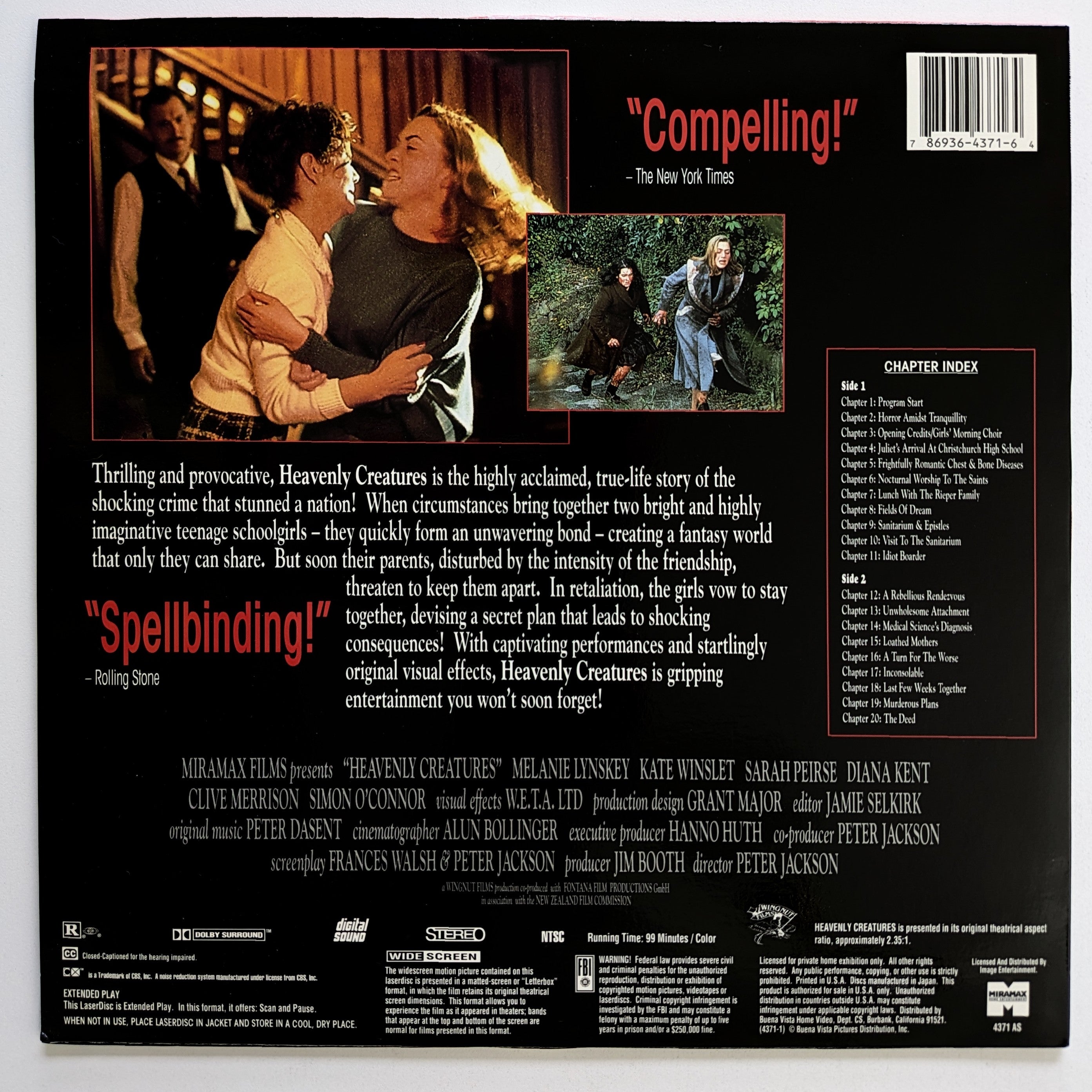 Heavenly Creatures (1994) North American Laserdisc