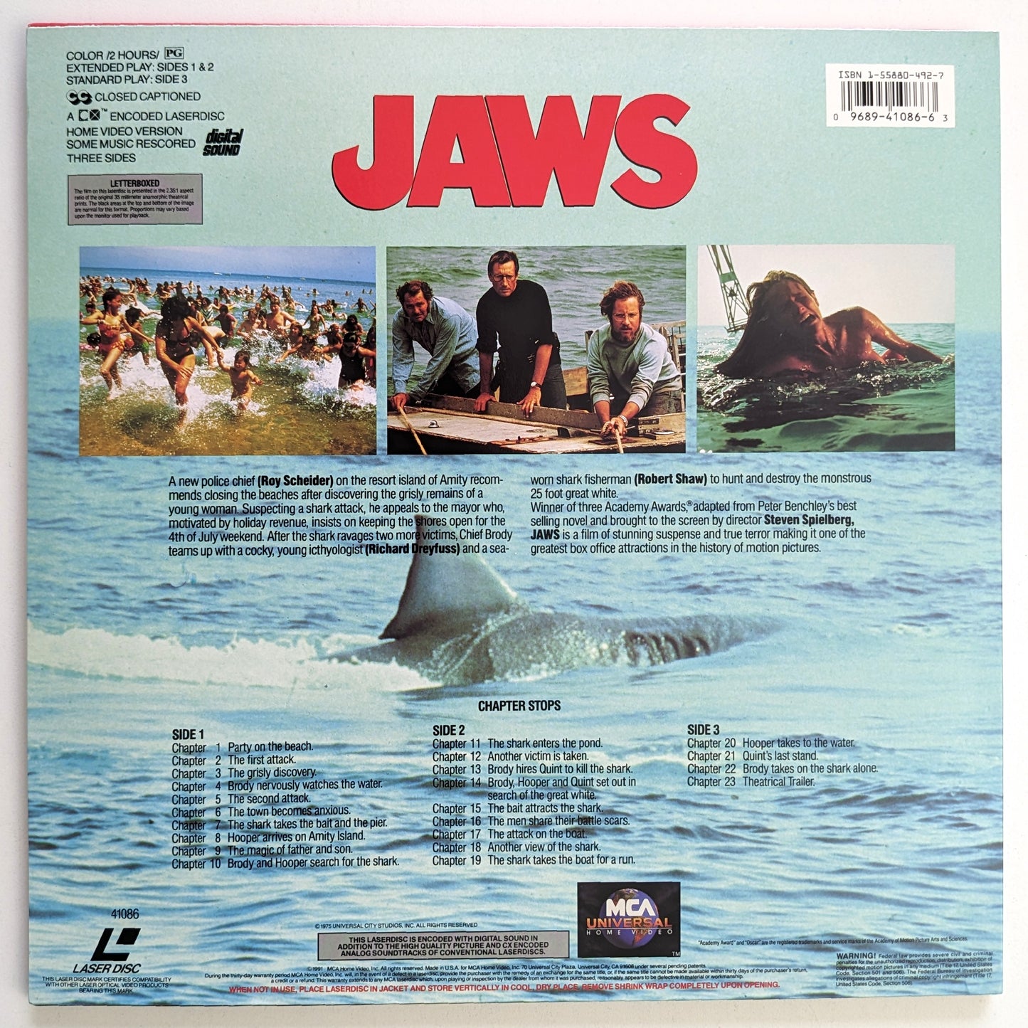 Jaws (1975) North American Laserdisc