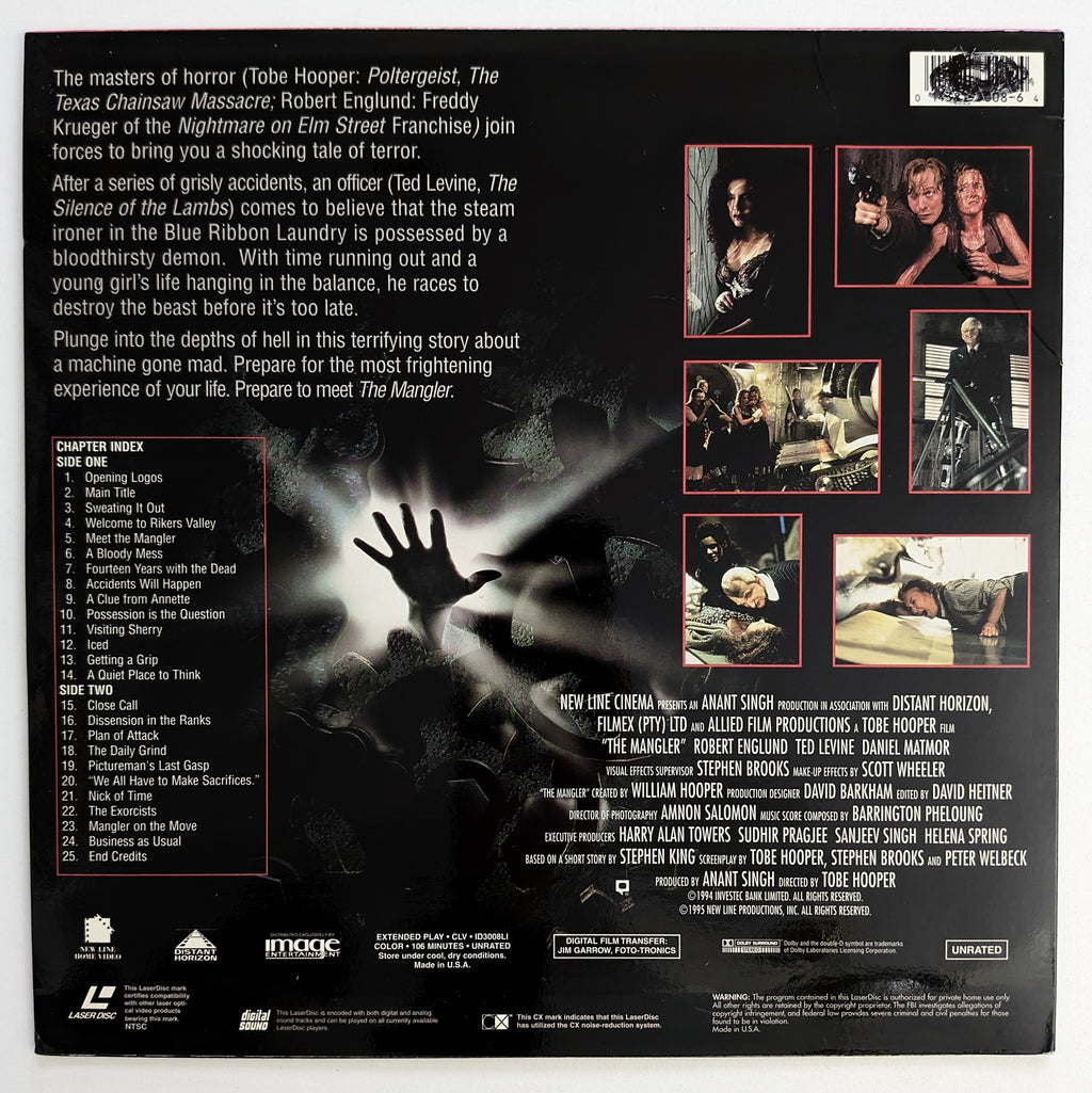 Mangler, The (1995) North American LaserDisc — product photograph