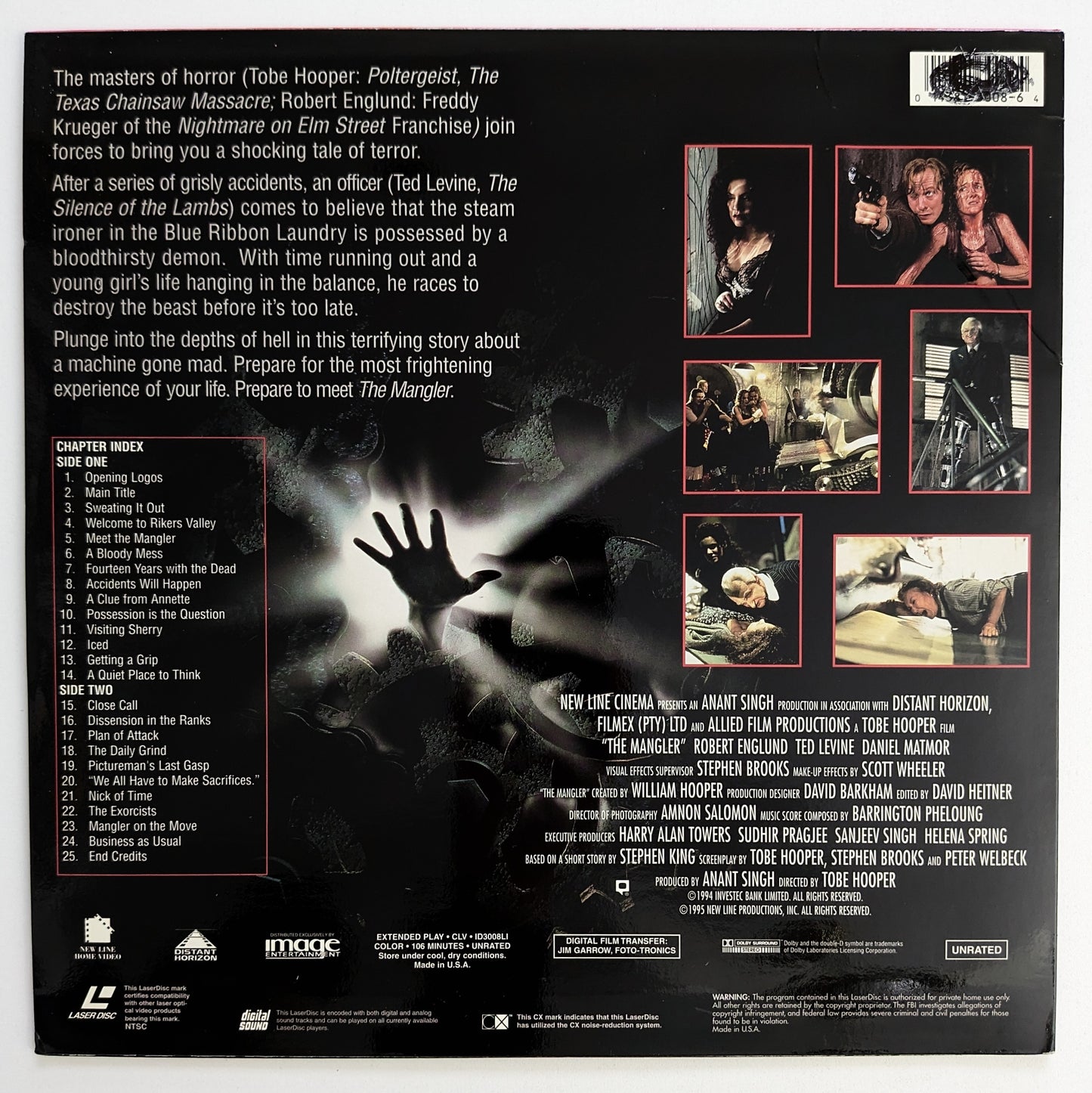 Mangler, The (1995) North American Laserdisc