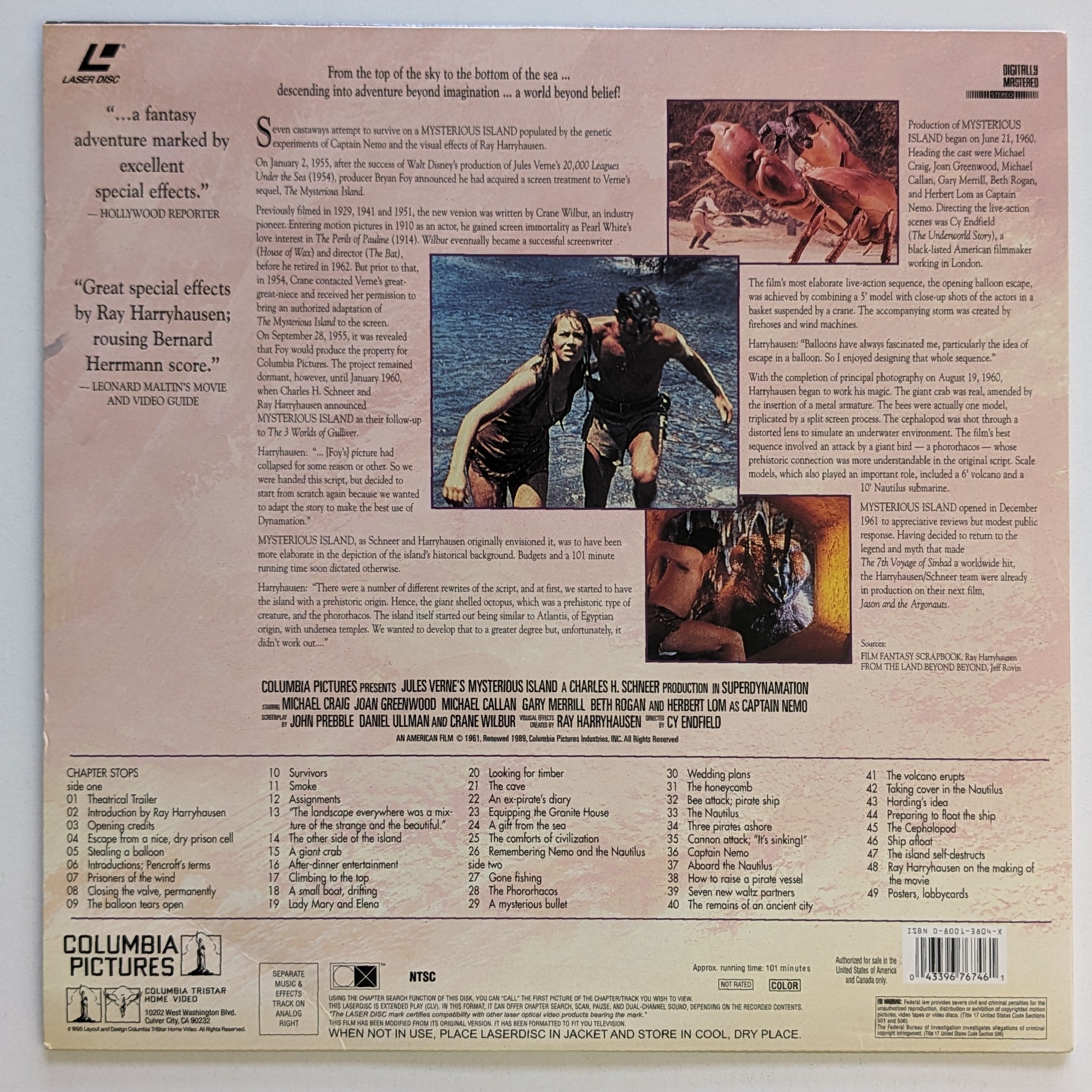 Mysterious Island (1961) North American Laserdisc