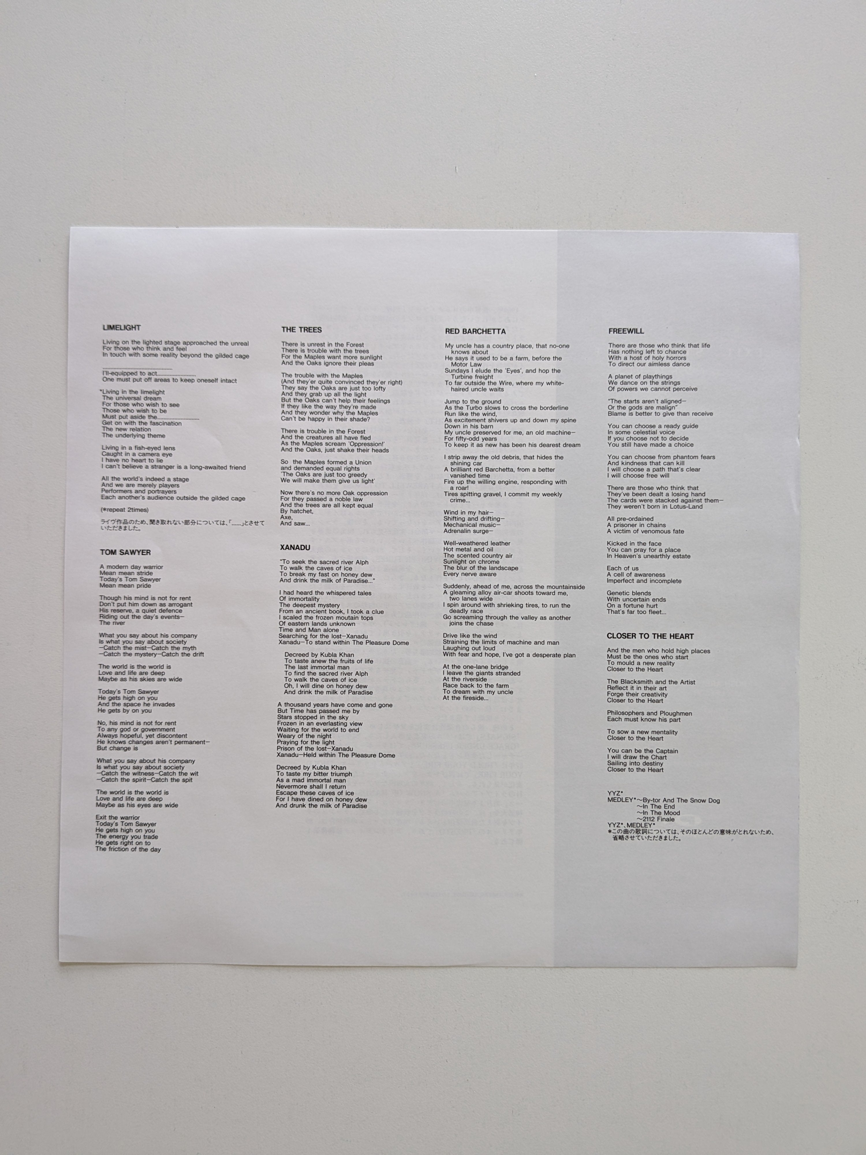 Rush: Exit...Stage Left Live (1981) Japanese Laserdisc