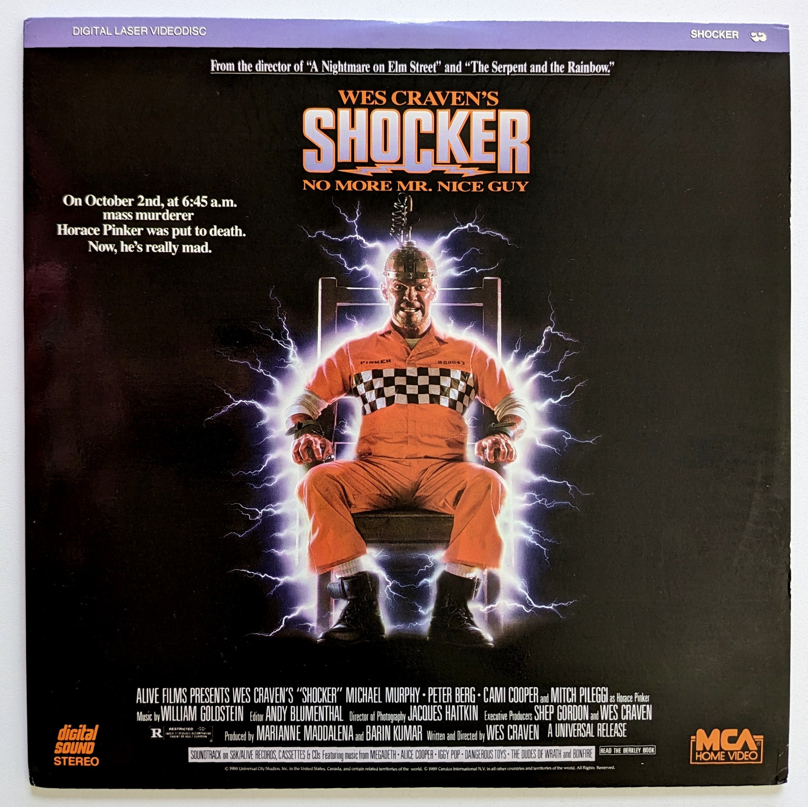 Shocker (1989) North American Laserdisc