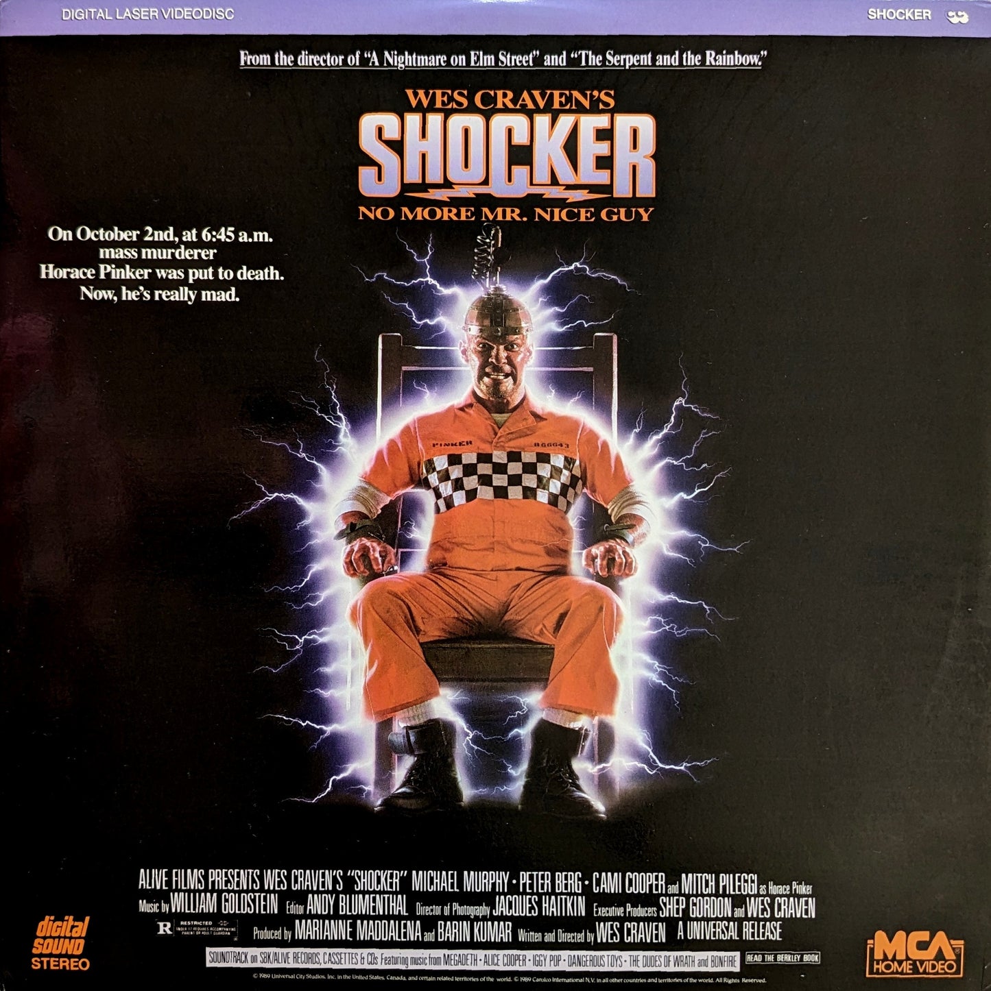 Shocker (1989) North American Laserdisc