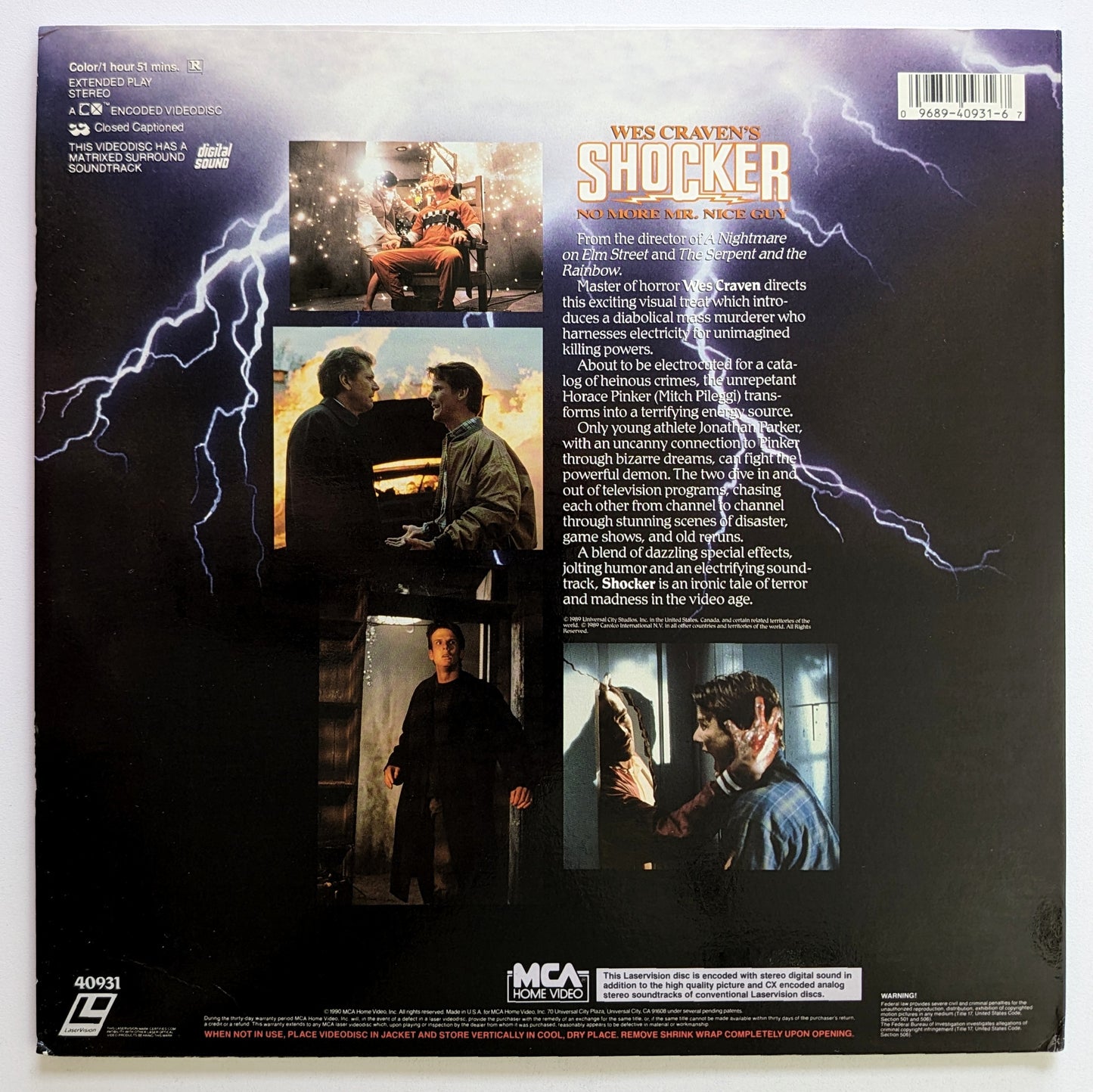 Shocker (1989) North American Laserdisc