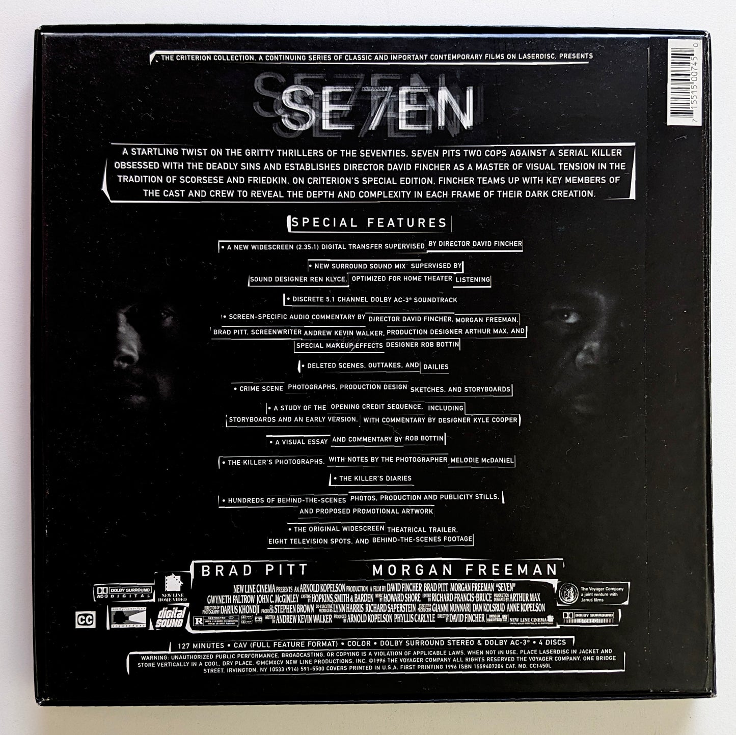 Se7ven (1995) North American Laserdisc Box Set