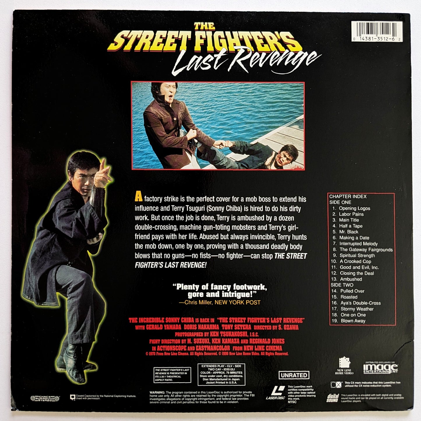 Street Fighter's Last Revenge, The (1974) North American Laserdisc