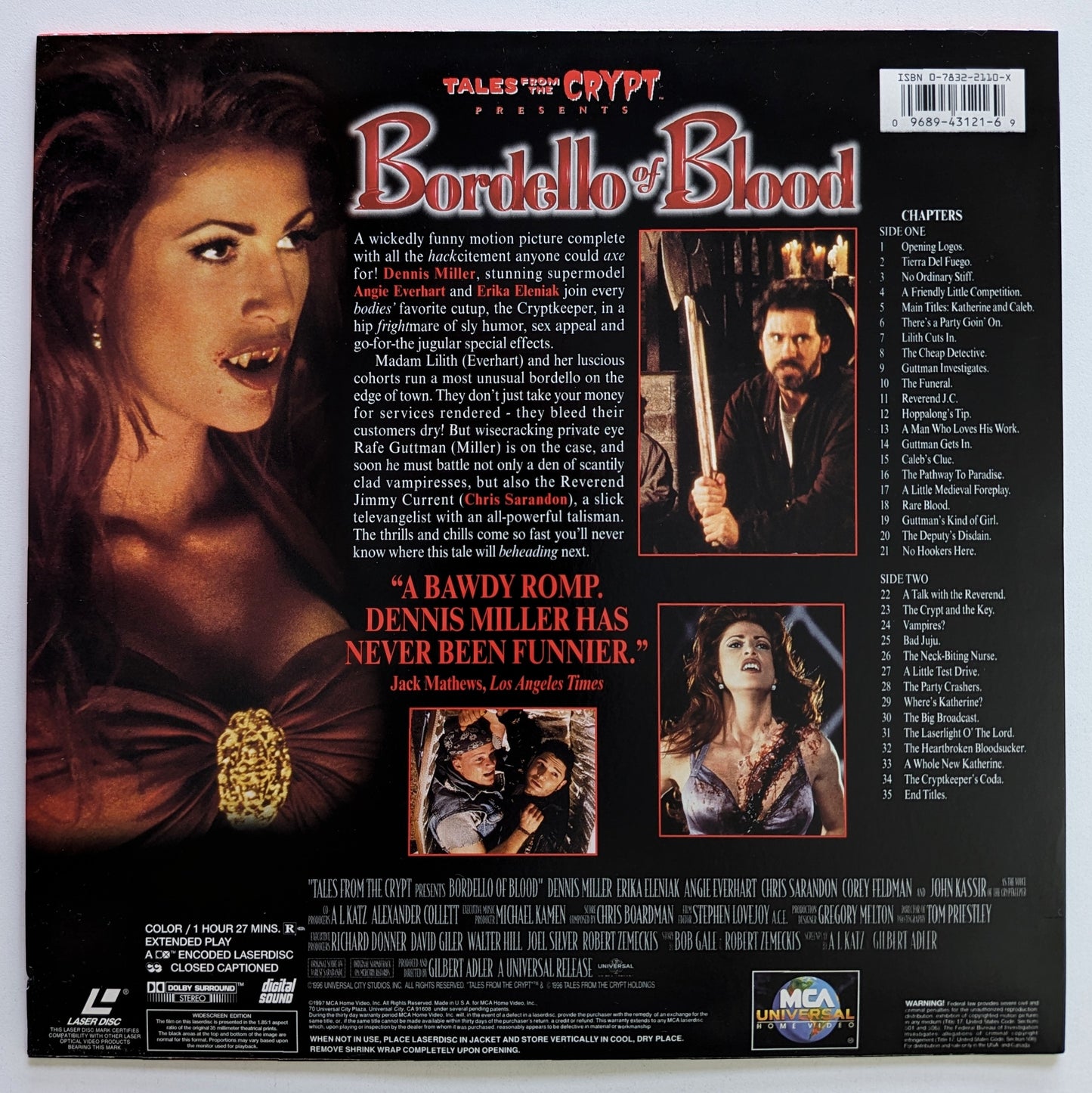 Tales From the Crypt Presents Bordello of Blood (1996) North American Laserdisc