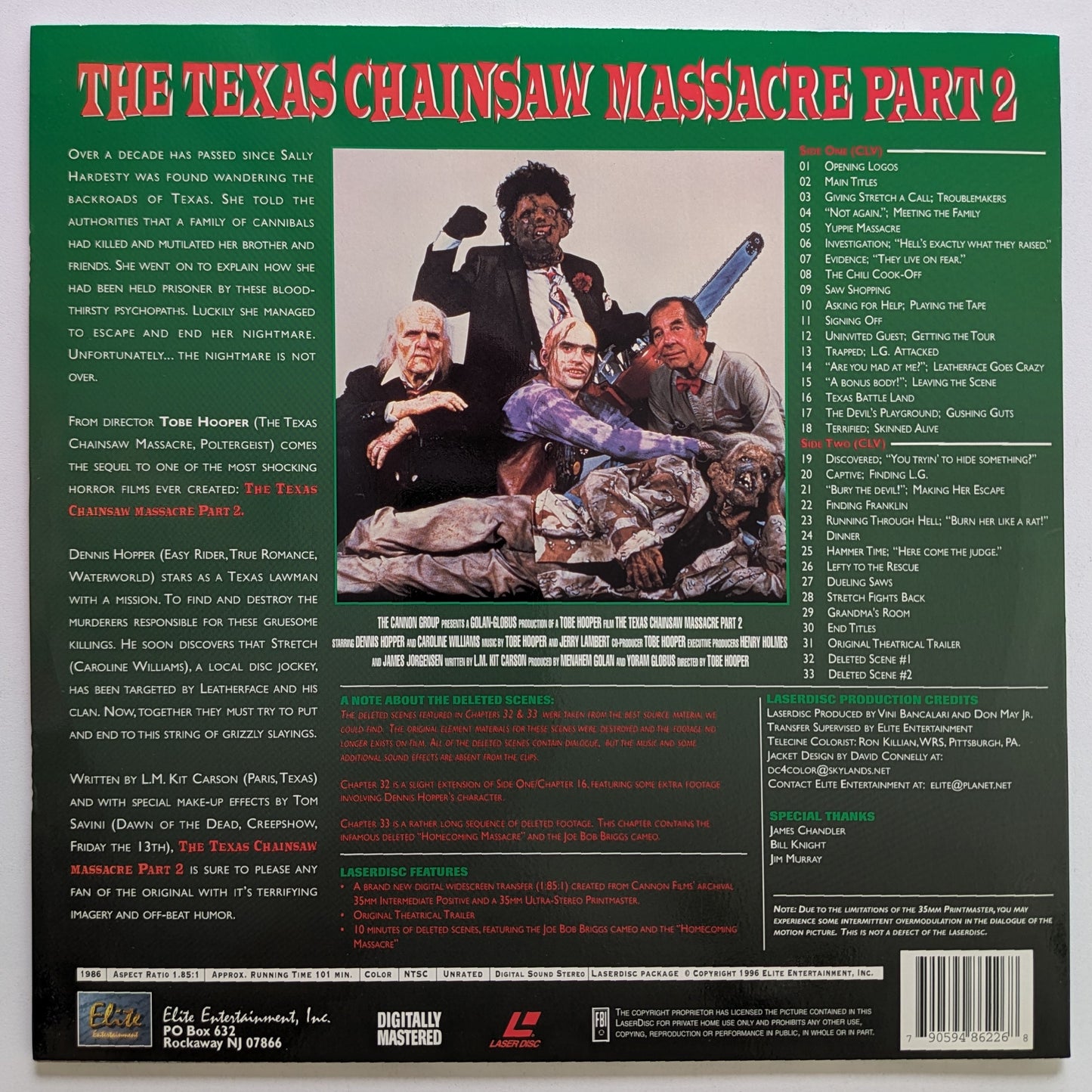 Texas Chainsaw Massacre 2, The (1986) North American Collector's Edition Laserdisc