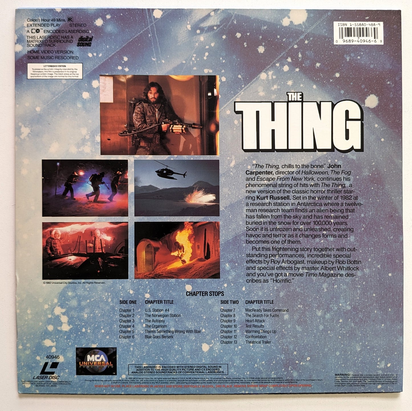 Thing, The (1982) North American Laserdisc