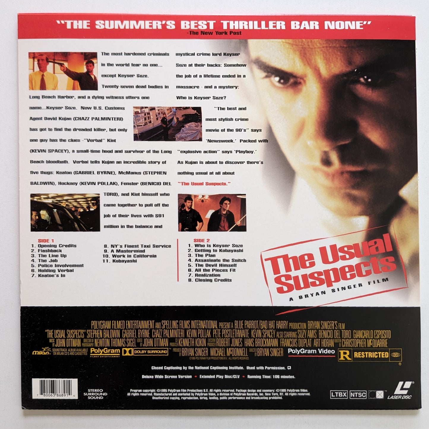 Usual Suspects, The (1995) North American Laserdisc