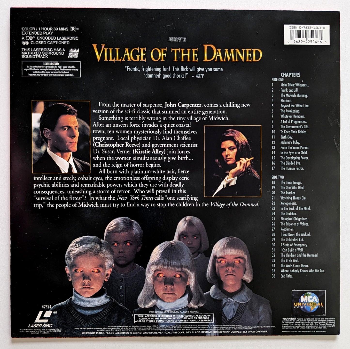 Village of the Damned (1995) North American Laserdisc