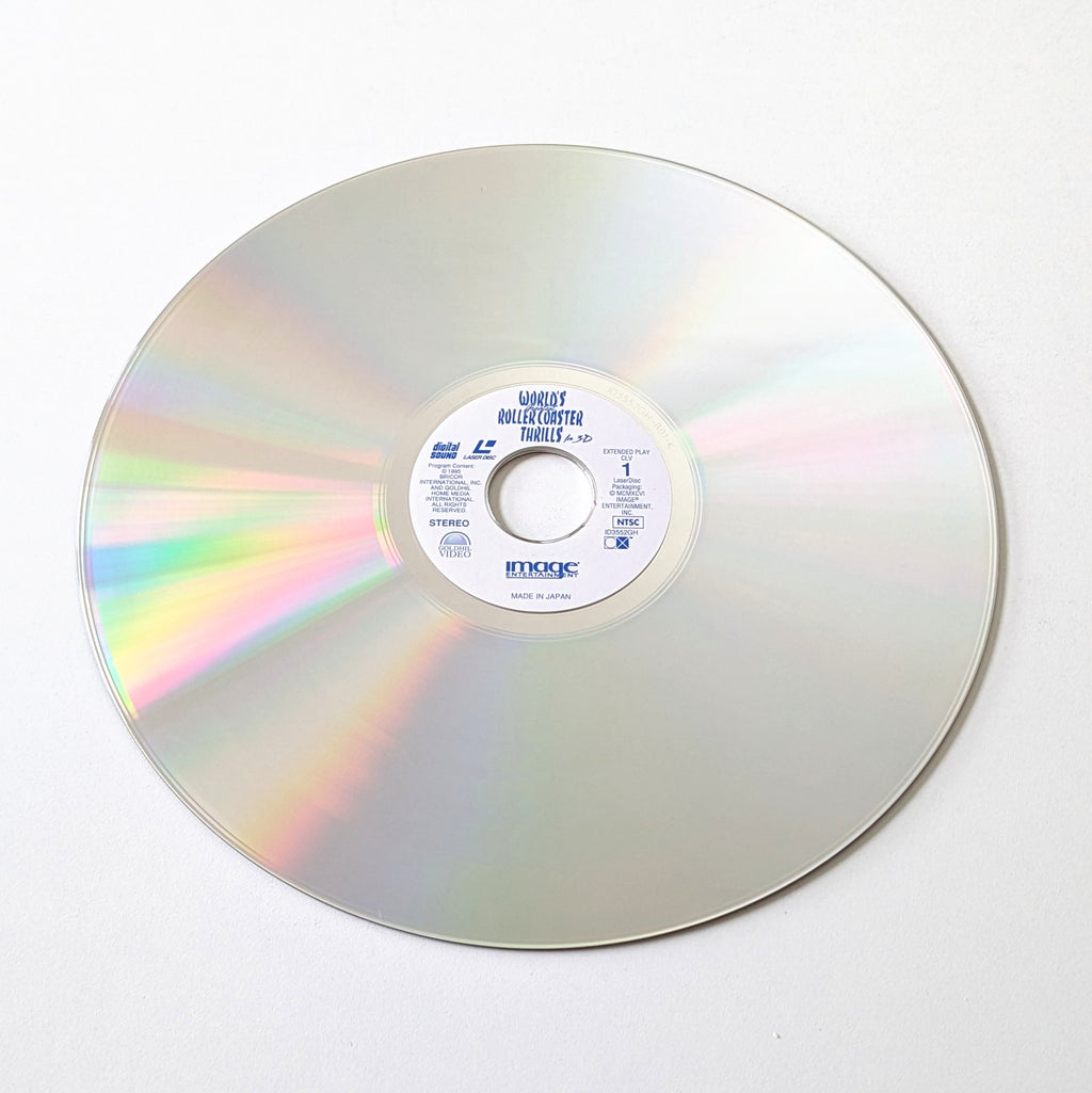World's Greatest Roller Coaster Thrills in 3-D (1999) North American LaserDisc — product photograph