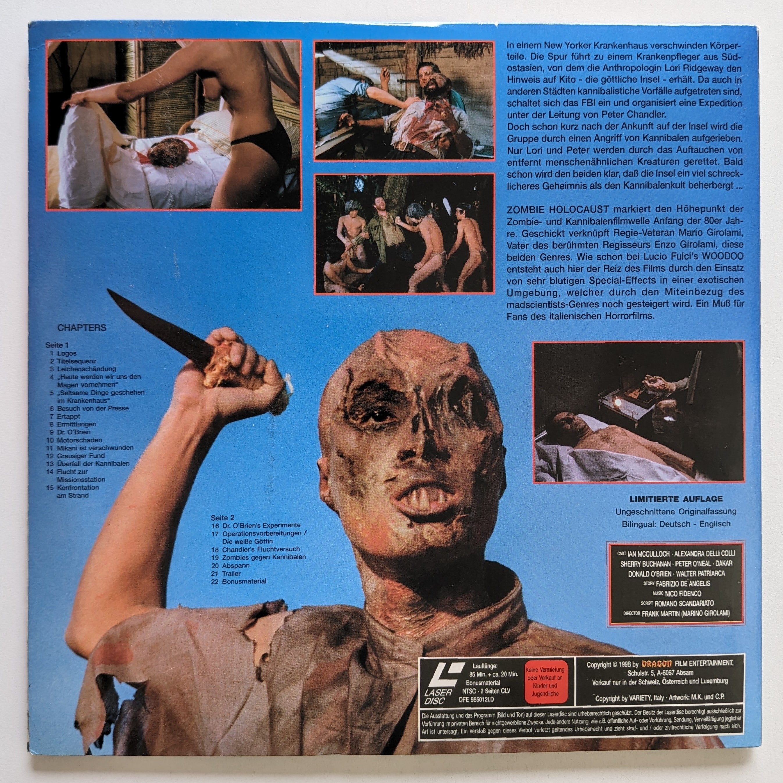 Zombie Holocaust (1980) Austrian Laserdisc