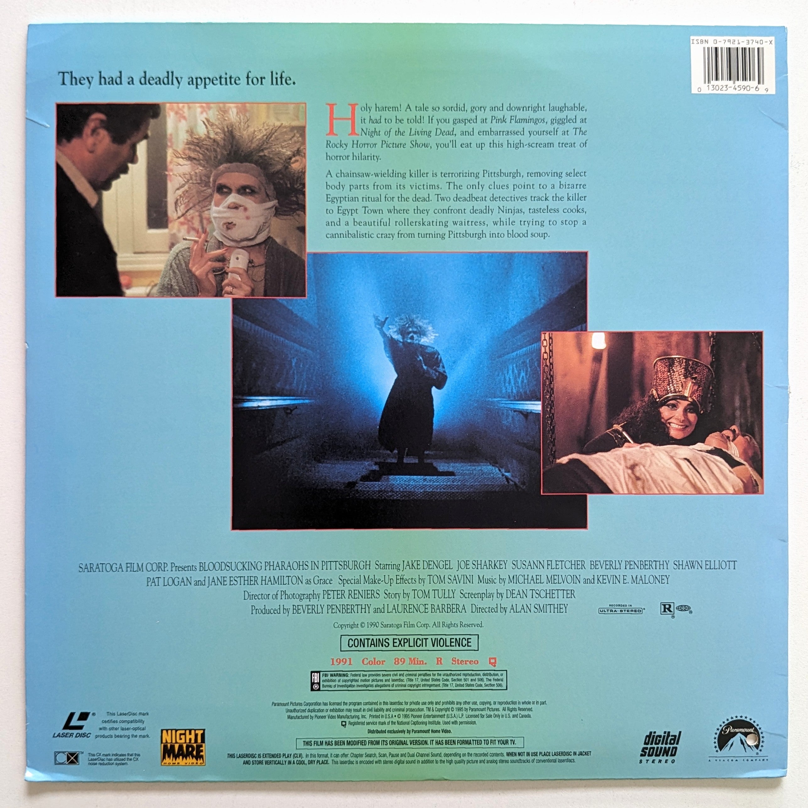 Bloodsucking Pharaohs in Pittsburgh (1991) North American Laserdisc