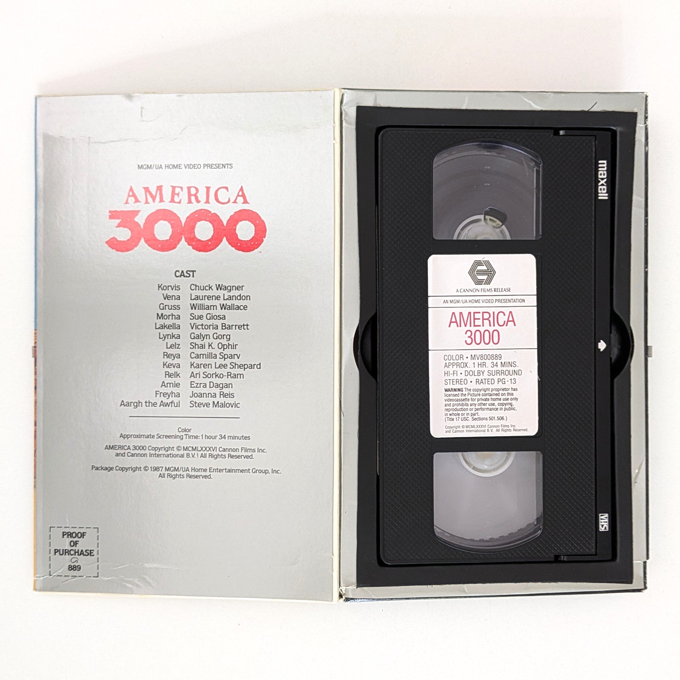 America 3000 (1986) North American VHS
