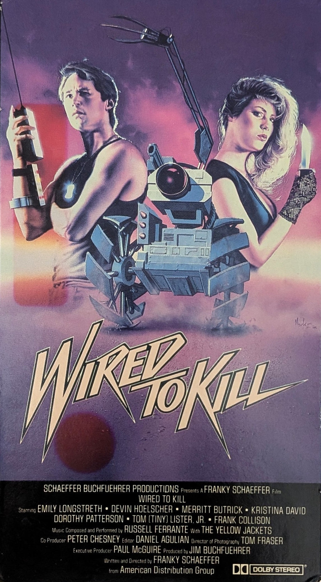 Wired to Kill (1986) North American VHS — product photograph