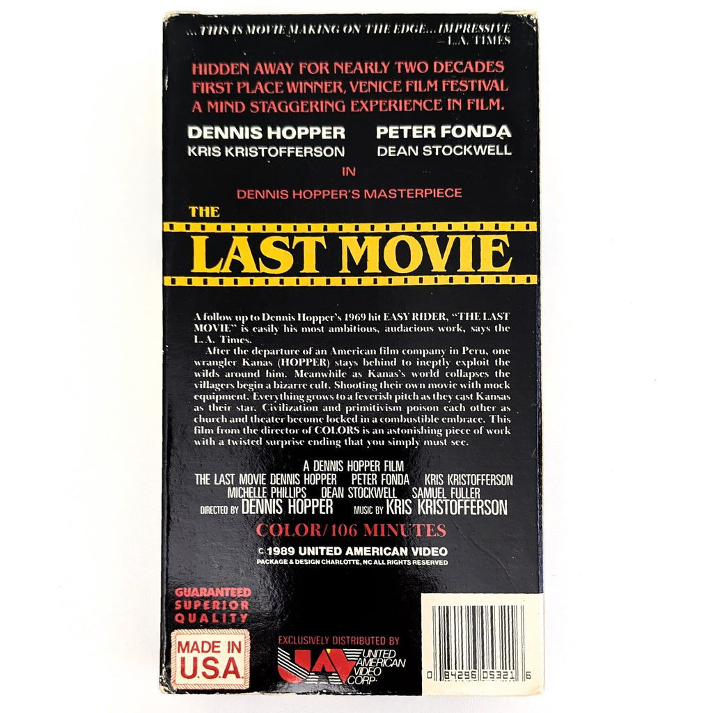 Last Movie, The (1971) North American VHS