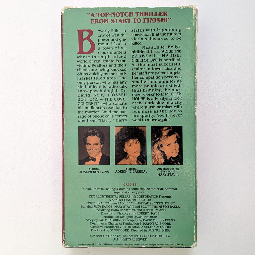 Open House (1987) North American VHS