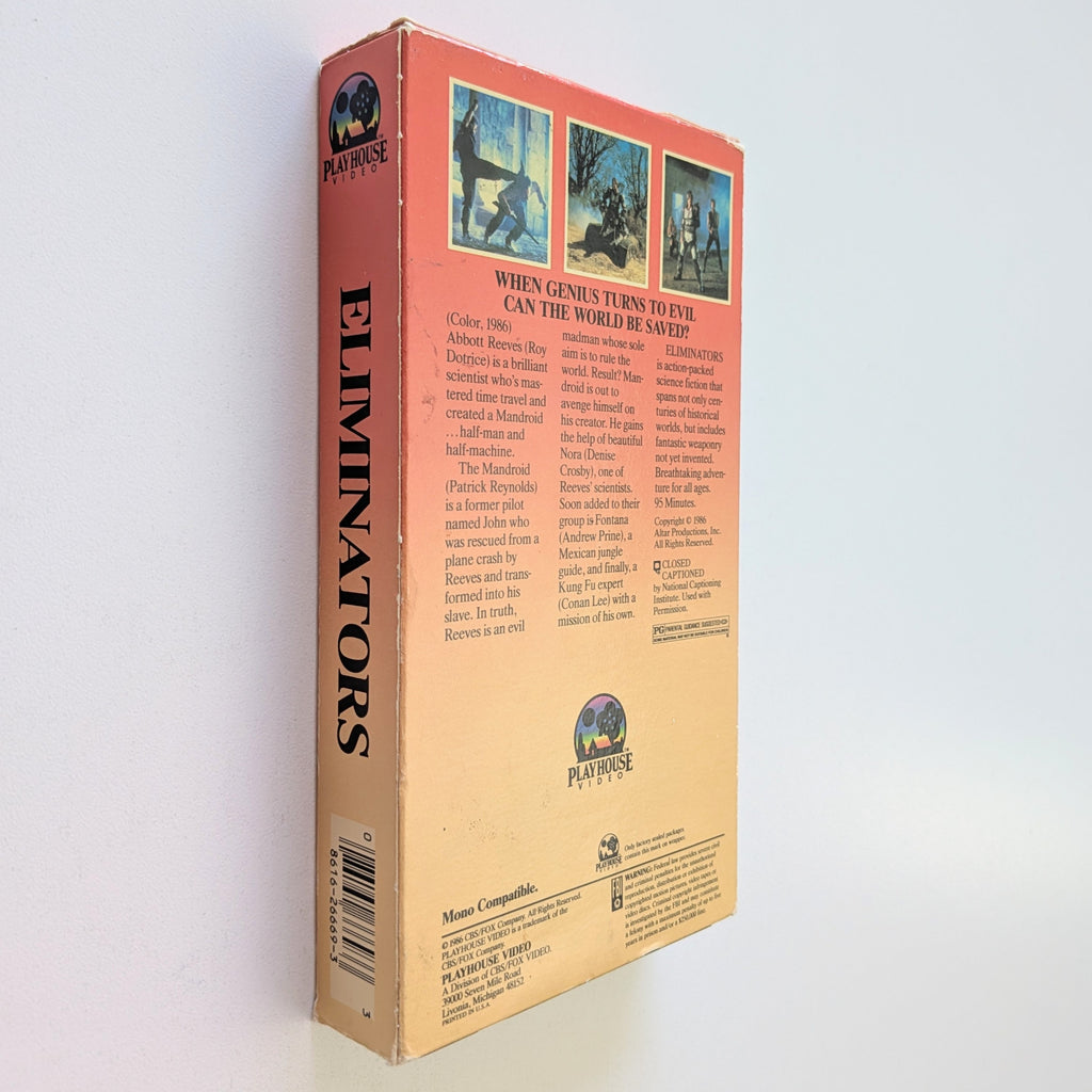 Eliminators (1986) North American VHS — product photograph