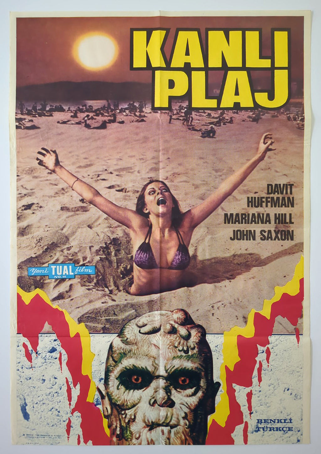 BLOOD BEACH (1980) – Turkish poster — product photograph