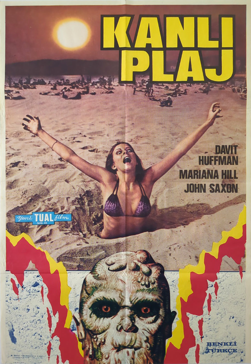 BLOOD BEACH (1980) – Turkish poster — product photograph