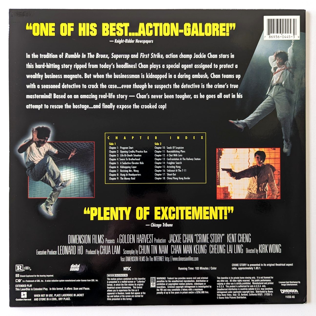 Crime Story (1993) North American Laserdisc