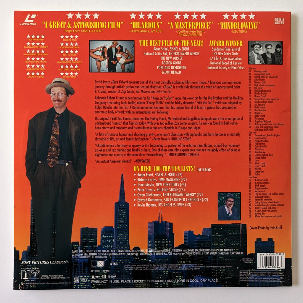 Crumb (1994) North American LaserDisc — product photograph