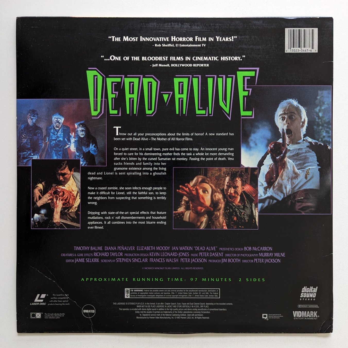 Dead Alive (1992) North American Laserdisc