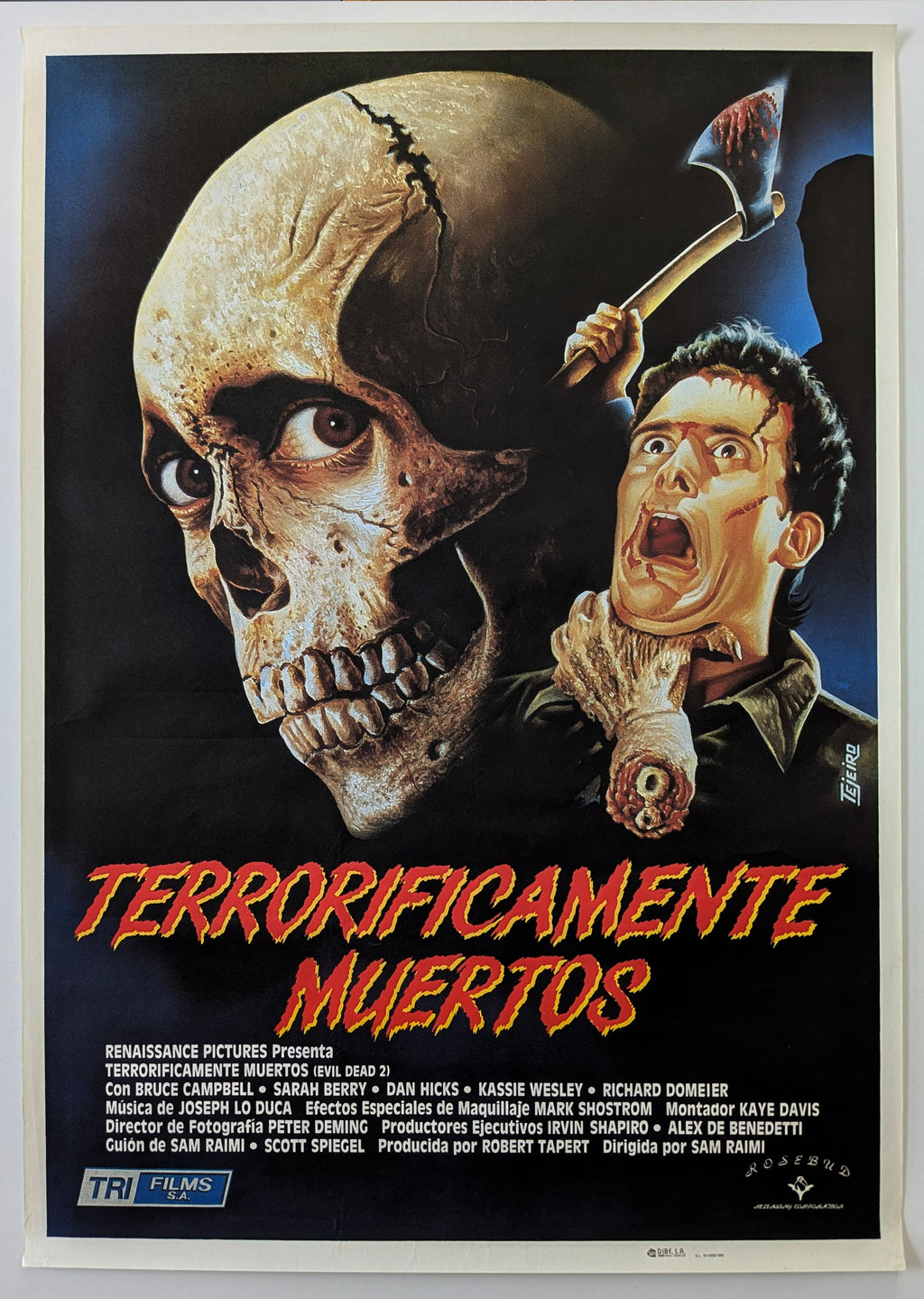 EVIL DEAD II (1987) – Spanish poster — product photograph