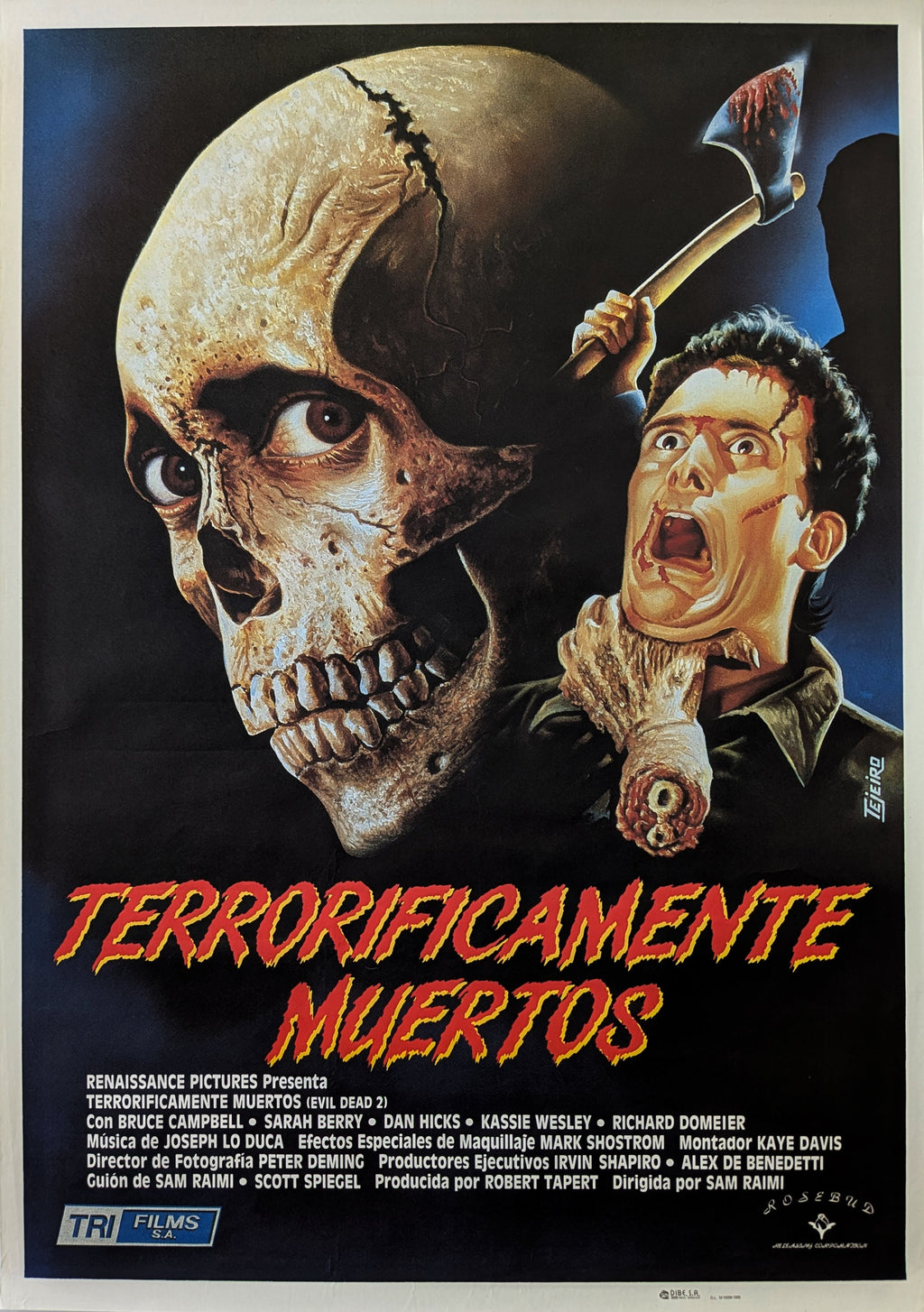 EVIL DEAD II (1987) – Spanish poster — product photograph