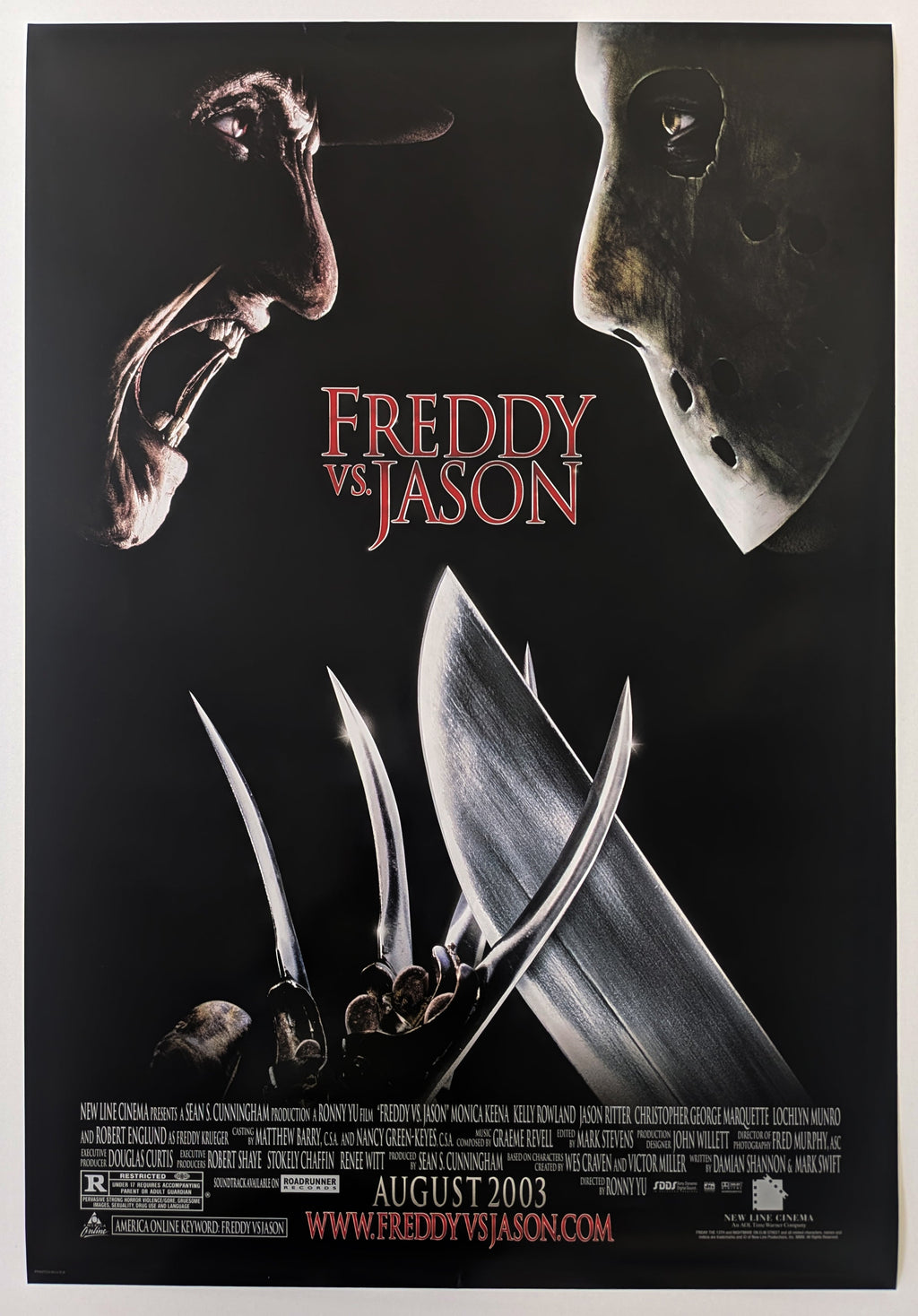 FREDDY VS. JASON (2003) – US double sided advance poster — product photograph