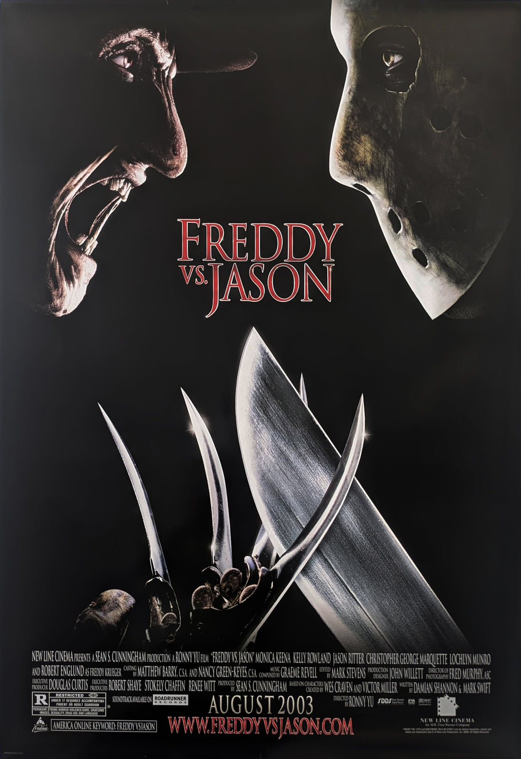 FREDDY VS. JASON (2003) – US double sided advance poster — product photograph