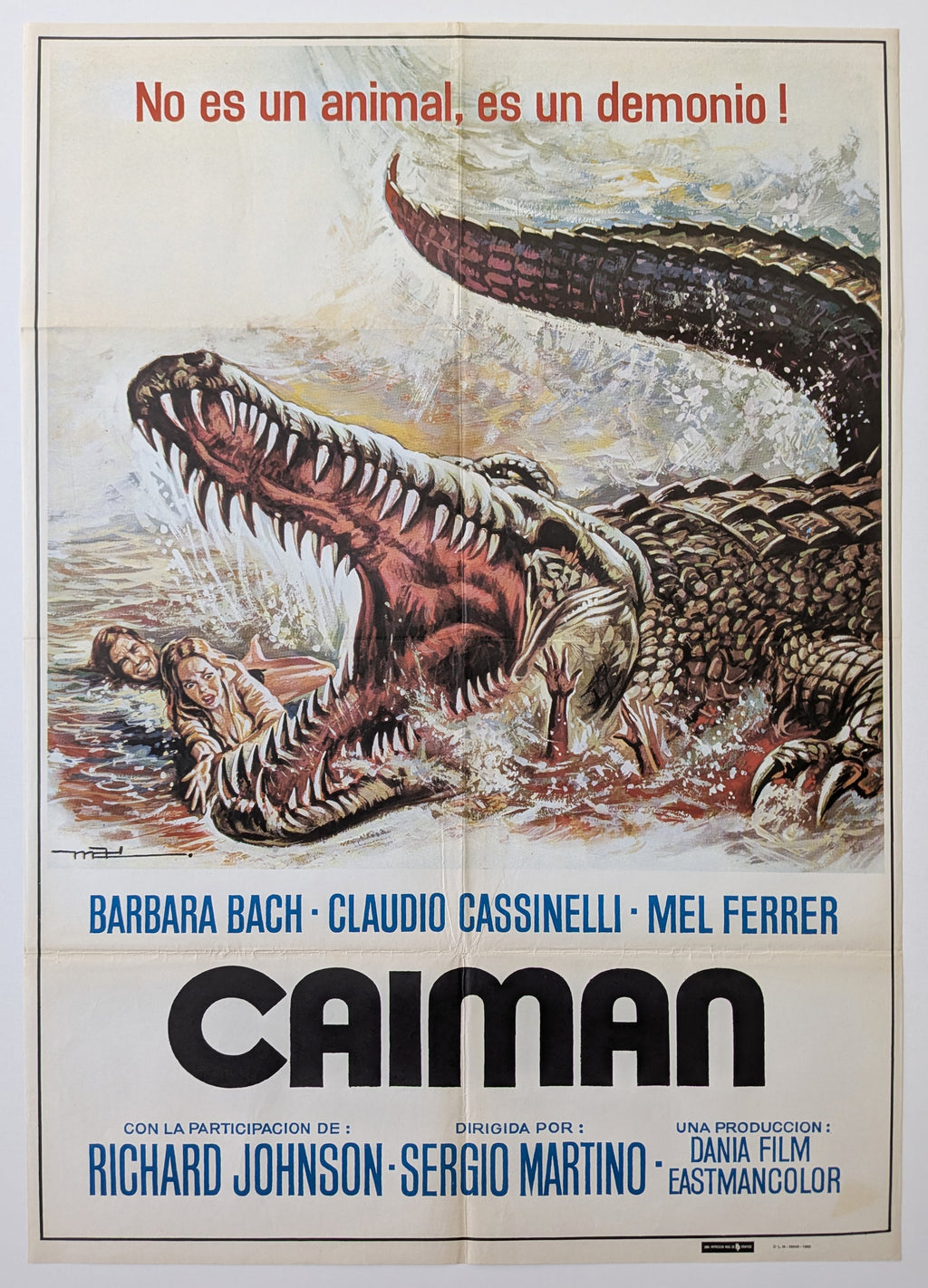 GREAT ALLIGATOR, THE (1979) – Spanish poster — product photograph