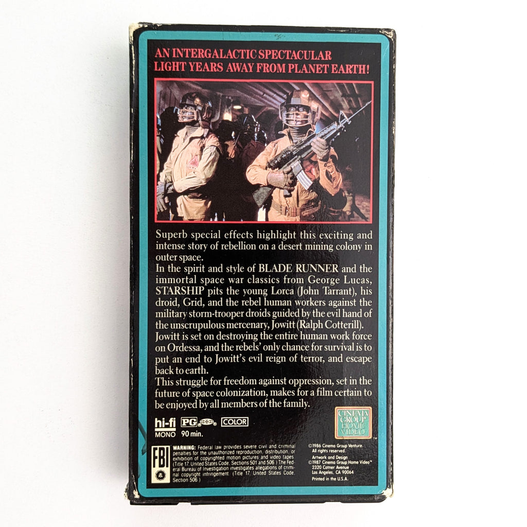 Starship (1984) North American VHS — product photograph