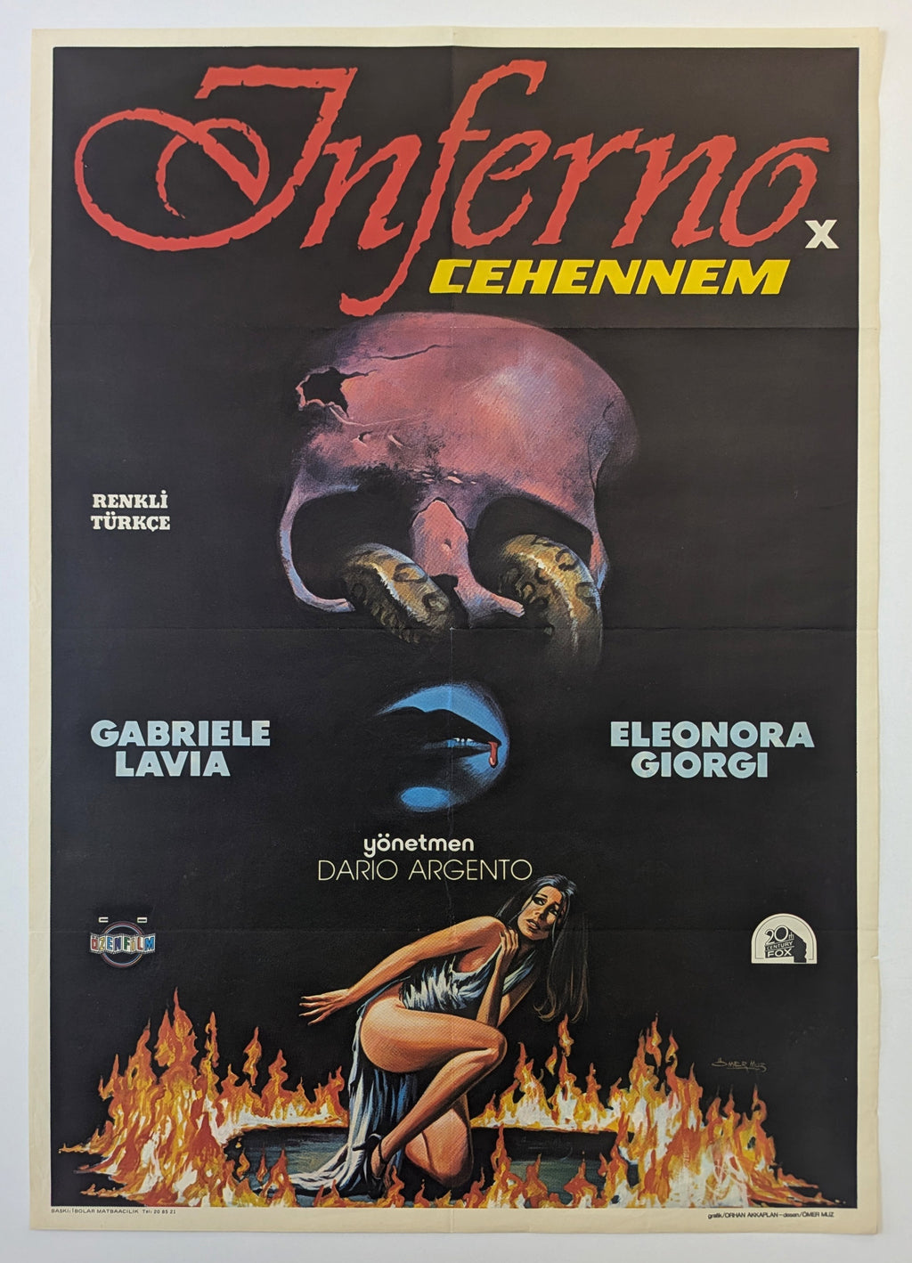 INFERNO (1980) – Turkish poster — product photograph