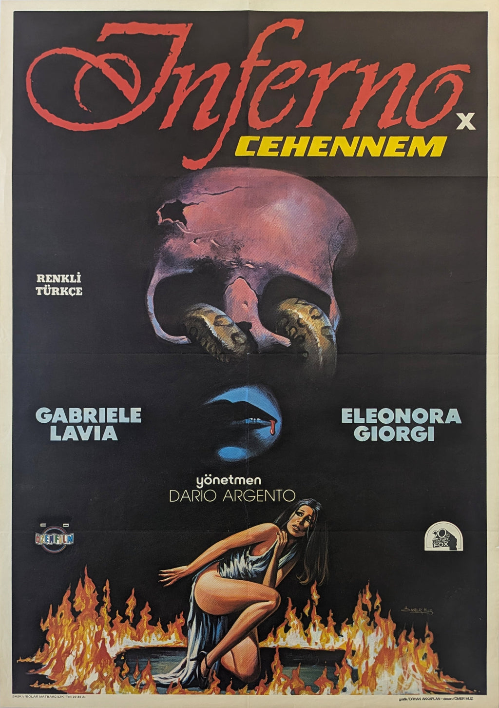 INFERNO (1980) – Turkish poster — product photograph