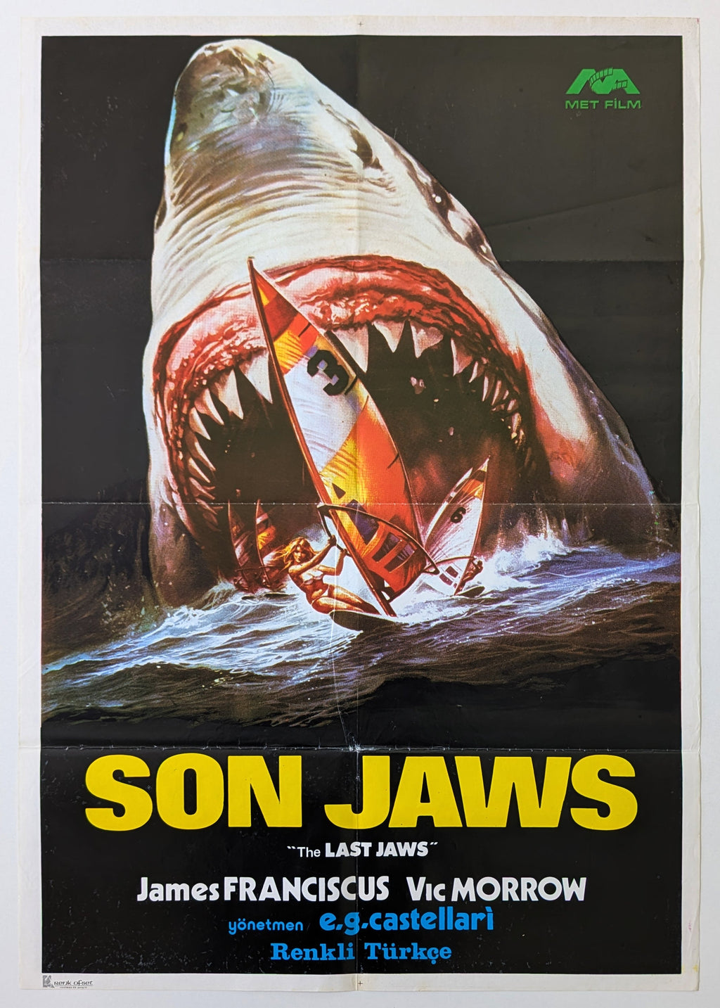 LAST SHARK, THE (1981) – Turkish poster — product photograph