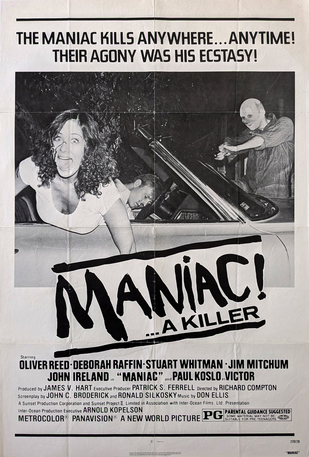 MANIAC (1973) aka THE RANSOM – US one sheet — product photograph