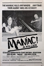 MANIAC (1973) aka THE RANSOM – US one sheet